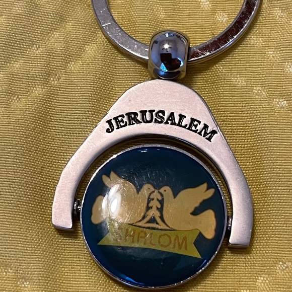 Keychain key ring Jerusalem shalom - Picture 2 of 8